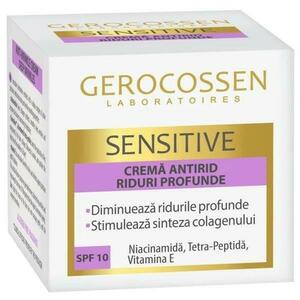 Ránctalanító krém mély ráncokra - Gerocossen Sensitive SPF 10, 50 ml kép