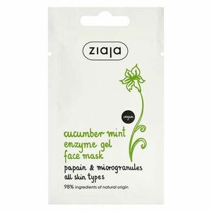 Arcmaszk-gél uborka kivonattal - Ziaja Cucumber Mint Enzyme Gel Face Mask, 7 ml kép