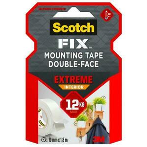 <b>Szupererős kétoldalas rögzítőszalag - 3M Scotch Fix Mounting Tape Double-Face Extreme Interior, 12 kg, 19 mm x 1, 8 m, 1 db. kép