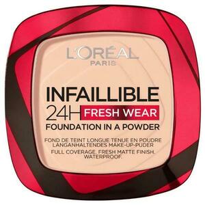 Kompakt Púder - L'Oreal Paris Infaillible 24H Fresh Wear Foundation In A Powder, árnyalata 180 Rose Sand, 9 g kép