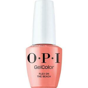 Félpermanens Vegán és Hemamentes Körömlakk - OPI Gel Color, árnyalata Flex on the Beach, 15 ml kép