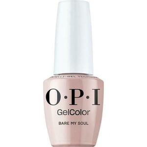 Félpermanens Vegán és Hemamentes Körömlakk - OPI Gel Color, árnyalata Bare My Soul, 15 ml kép