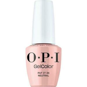 Félpermanens Vegán és Hemamentes Körömlakk - OPI Gel Color árnyalata Put It in Neutral, 15 ml kép