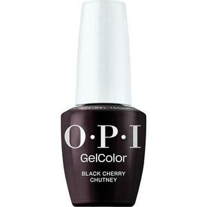 Félpermanens Vegán és Hemamentes Körömlakk - OPI Gel Color, árnyalata Black Cherry Chutney, 15 ml kép