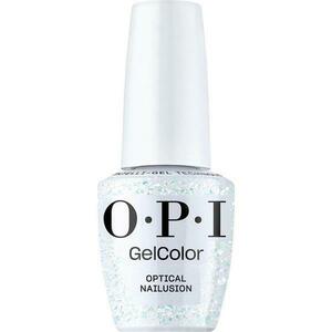 Félpermanens Vegán és Hemamentes Körömlakk - OPI Gel Color, árnyalata Optical Nailusion, 15 ml kép