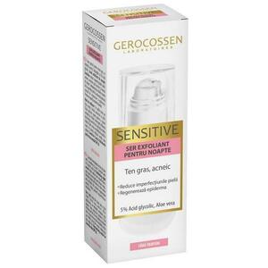 Hámlasztó éjszakai szérum - Gerocossen Sensitive Zsíros, Aknés Bőr, 30 ml kép