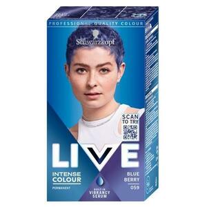 Tartós Hajfesték - Schwarzkopf Live Intense Colour Permanent Built-in Vibrancy Serum, árnyalata 059 Blue Berry kép