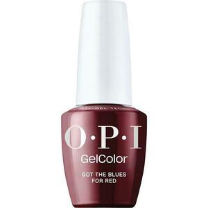 Félpermanens Vegán és Hemamentes Körömlakk - OPI Gel Color, árnyalata Got the Blues for Red, 15 ml kép