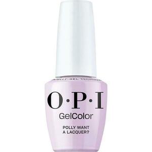 Félpermanens Vegán és Hemamentes Körömlakk - OPI Gel Color, árnyalata Polly Want a Lacquer?, 15 ml kép