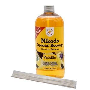 Szobaparfüm Rattan Pálcikákkal, Utántöltő - Vanilla Mikado, 500 ml kép