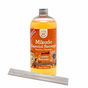 Szobaparfüm Utántöltő Rattan Pálcikákkal Fahéj és Narancs Illatával Mikado, 500 ml kép