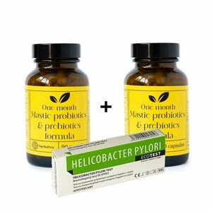 Emésztéstámogató készlet: 2x Masticha PROBIOTICS & PREBIOTICS + helicobacter teszt - Herbatica kép