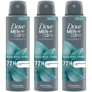 Men+Care Advanced Eucalyptus + Mint 72h deo spray 3x150 ml kép