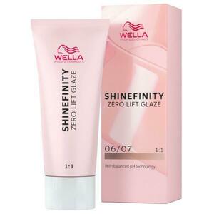 Demipermanens Áttetsző Hajfesték - Wella Professionals Shinefinity Zero Lift Glaze, árnyalata 06/07 Deep Walnut (sötét szőke természetes barna), 60 ml kép