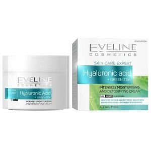 Skin Care Hylarulonsav + zöld tea intenzív hidratáló nappali/éjszakai arckrém 50 ml kép