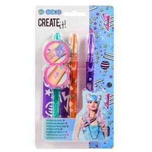 Create It! tetováló zseléstoll szett 3 db-os sablonnal (84208) kép