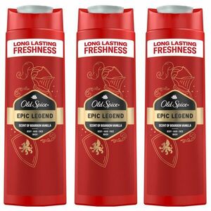 Old Spice Epic 3in1 férfi Sampon és Tusfürdő 3x400ml kép