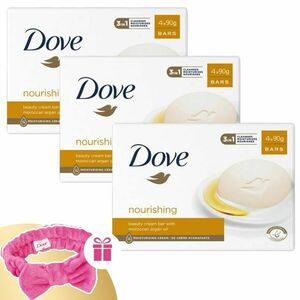 Dove Krémszappan Nourishing 12x90g + Ajándék Hajpánt kép