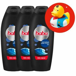 Baba férfi Tusfürdő Tengeri ásvány 3x750ml + Ajándék Gumikacsa kép
