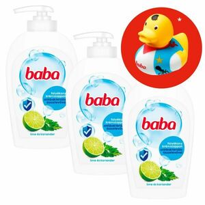 Baba Folyékony Szappan Antibakteriális Lime 3x250ml + Ajándék Gumikacsa kép