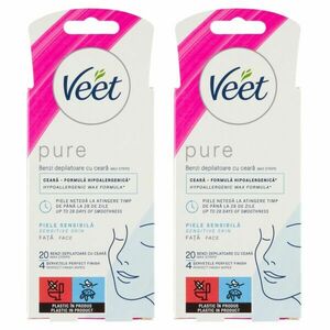 Veet Pure Hideggyanta szalagok arcra érzékeny bőrre 2x20db kép