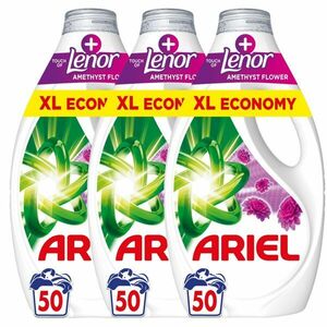 Ariel + Touch Of Lenor Amethyst Flower folyékony Mosószer 3x2, 25L... kép