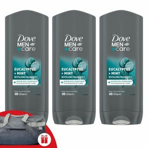 Dove Men+Care Tusfürdő Eucalyptus és Mint 3x400ml + Ajándék Dove... kép