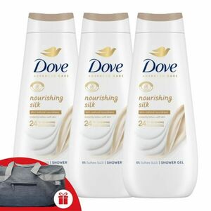 Dove Advanced Care Nourishing Silk Krémtusfürdő 3x400ml + Ajándék... kép
