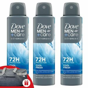 Dove Men+Care Advanced férfi Dezodor Cool Fresh 3x150ml + Ajándék... kép