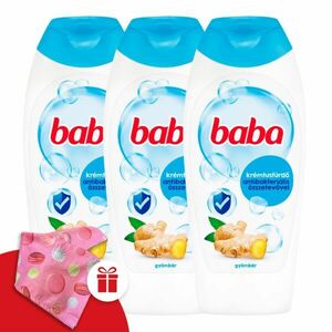 Baba Tusfürdő Antibakteriális Hatású 3x400ml + Ajándék Baba Hajturbán kép