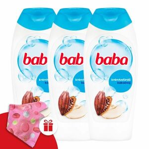 Baba Tusfürdő Kakaóvaj 3x400ml + Ajándék Baba Hajturbán kép