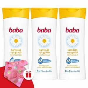 Baba nyugtató Testápoló Kamilla 3x400ml + Ajándék Baba Hajturbán kép