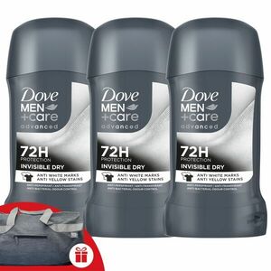 Dove Men+Care Advanced Invisible Dry Izzadásgátló Stift 3x50ml +... kép