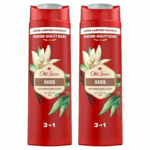 Old Spice Oasis 3in1 férfi Sampon és Tusfürdő 2x400ml kép