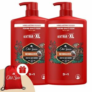 Old Spice Bearglove 3in1 férfi Sampon és Tusfürdő 2x1000ml + Aján... kép
