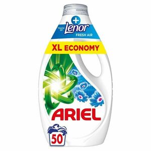 Ariel + Touch Of Lenor Fresh Air folyékony Mosószer 2, 25L - 50 mosás kép