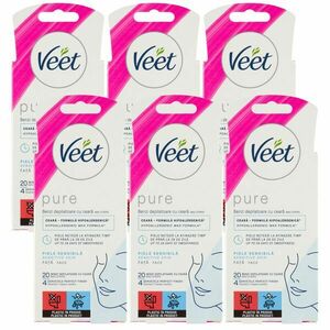 Veet Pure Hideggyanta szalagok arcra érzékeny bőrre 6x20db kép