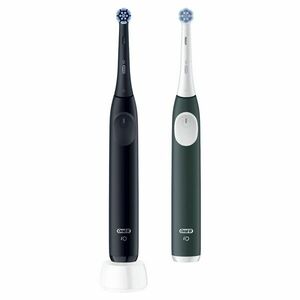Oral-B iO2 Series Elektromos fogkefe Night Black / Forest Green duo kép