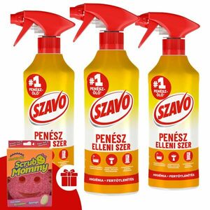 Szavó fürdőszobai Penész elleni szer 3x500ml + Ajándék Scrub Momm... kép