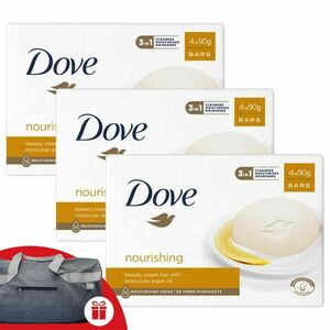 Dove Krémszappan Nourishing 12x90g + Ajándék Dove Sporttáska kép