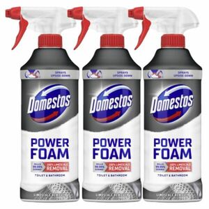 Domestos Power Foam WC és Fürdőszoba Tisztító Spray 3x435ml kép