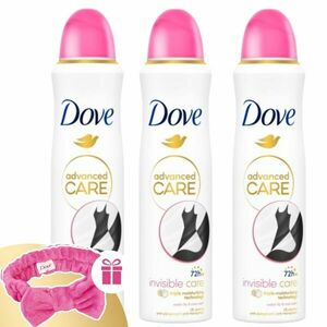 Dove Advanced Care női Dezodor Invisible Care 3x150ml + Ajándék Hajpánt kép