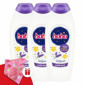 Baba Tusfürdő Levendula és Vanília 3x750ml + Ajándék Baba Hajturbán kép