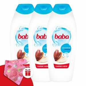 Baba Tusfürdő Kakaóvaj 3x750ml + Ajándék Baba Hajturbán kép