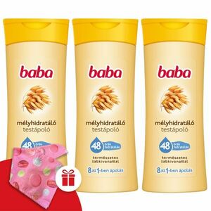 Baba mélyhidratáló Testápoló 3x400ml + Ajándék Baba Hajturbán kép