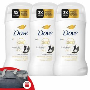 Dove Advanced Care Stift Invisible Dry 3x50ml + Ajándék Dove Sporttáska kép