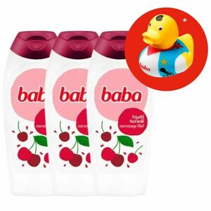 Baba Tusfürdő Cseresznye 3x400ml + Ajándék Gumikacsa kép
