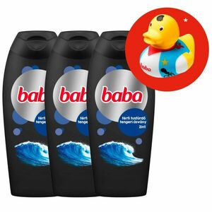 Baba férfi Tusfürdő Tengeri ásvány 3x400ml + Ajándék Gumikacsa kép