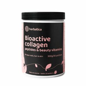 Bioaktív kollagén peptidekkel és vitaminokkal a szépségért, körmökért, hajért és bőrért - 300g - Herbatica Íz (Príchuť2): Eper kép