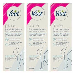 Veet Pure Sensitive Szőrtelenítő krém érzékeny bőrre 3x100ml kép